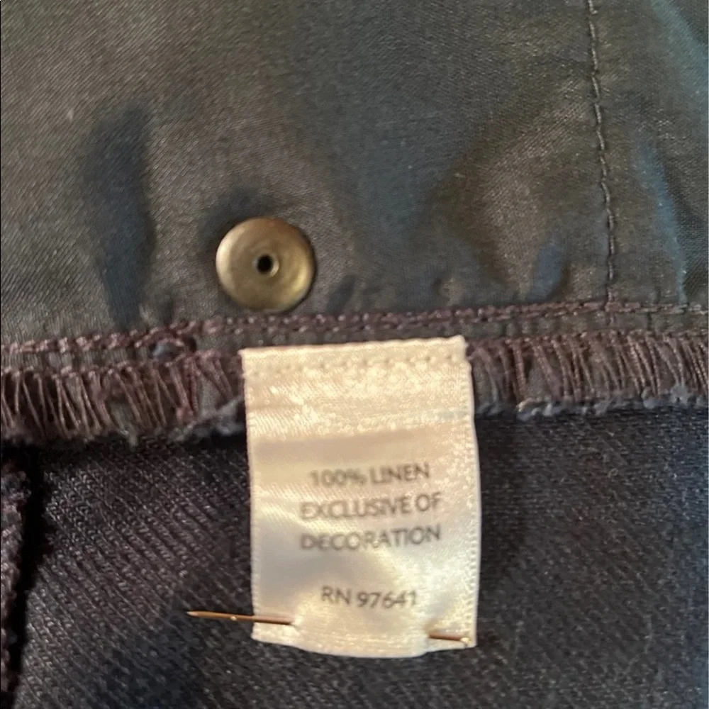 Navy linen pencil skirt - Picture 7 of 8